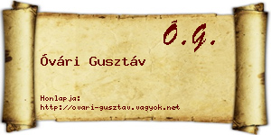 Óvári Gusztáv névjegykártya